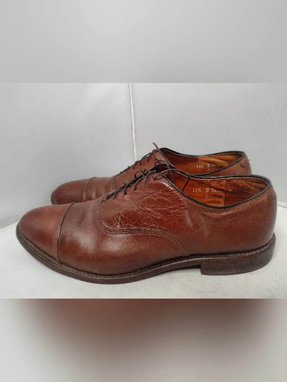 Allen Edmonds Park Avenue  Leather Cap Toe Oxfords Men's 11.5 D Brown Lace AA